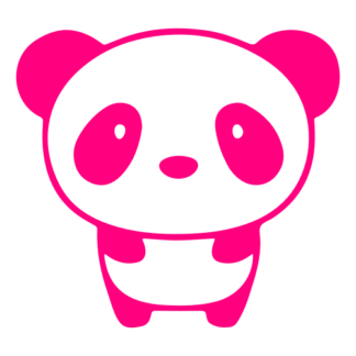Little Panda Decal (Hot Pink)